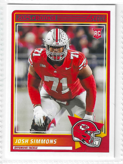 2025 Score - Rookies Josh Simmons #32 (RC)