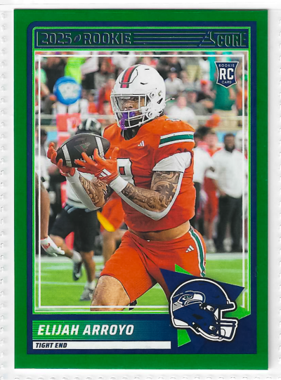 2025 Score GREEN - Rookies Elijah Arroyo #50 Signatures (AU, RC)
