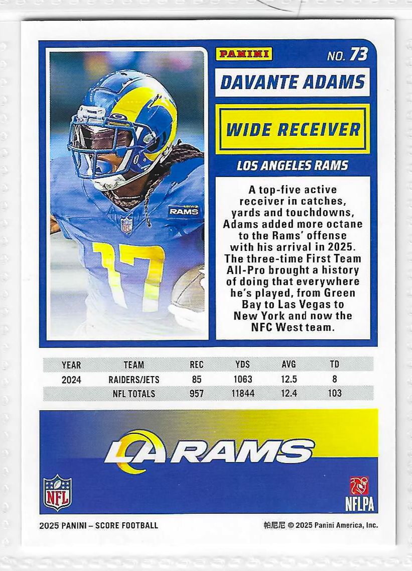 2025 Score GREEN - Davante Adams #73 - Image 2