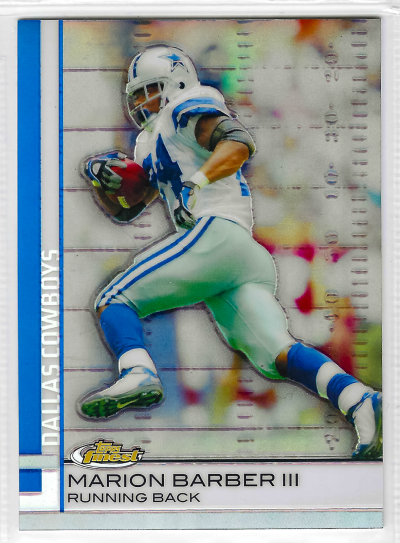 2009 Topps Finest Blue Refractor /429 Marion Barber III #20