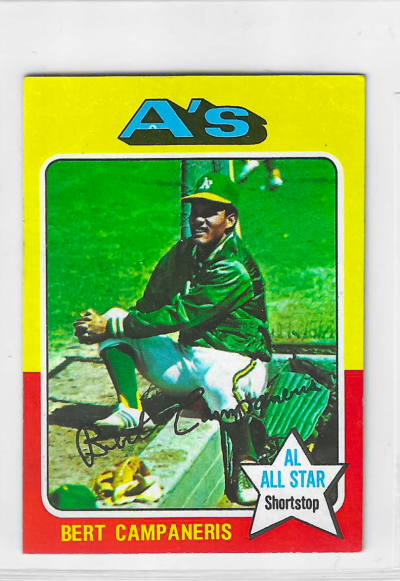 1975 Topps MINI Baseball - SET BREAK - Bert Campaneris #170