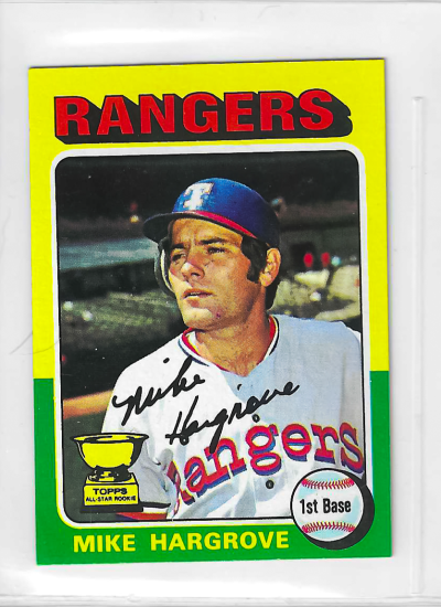 1975 Topps MINI Baseball - SET BREAK - Mike Hargrove (RC) #106