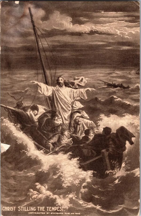 1910 Antique Religious Postcard - Hand Written Message - One 1 Cent Stamp USA