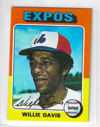 1975 Topps MINI Baseball - SET BREAK - Willie Davis #10