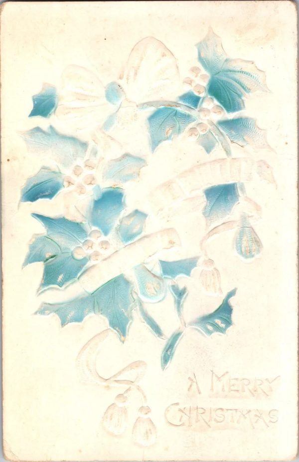 1916 Antique Christmas Postcard - Hand Written Message - Two 2 Cents Stamp USA