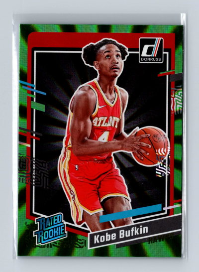 2023-24 Panini Donruss - Rated Rookie Kobe Bufkin #204 Holo Green Laser (RC)