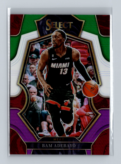 2022-23 Panini Select - Premier Level Bam Adebayo #157 Green White Purple Prizm