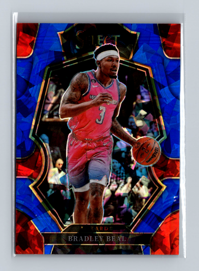 2022-23 Panini Select - Premier Level Bradley Beal #162 Blue Cracked Ice Prizm