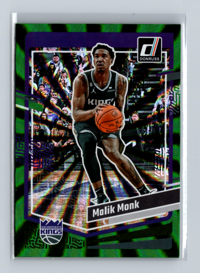 2023-24 Panini Donruss - Malik Monk #20 Holo Green Laser
