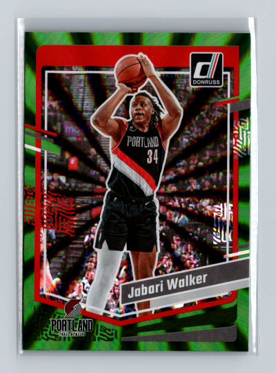 2023-24 Panini Donruss - Jabari Walker #156 Holo Green Laser