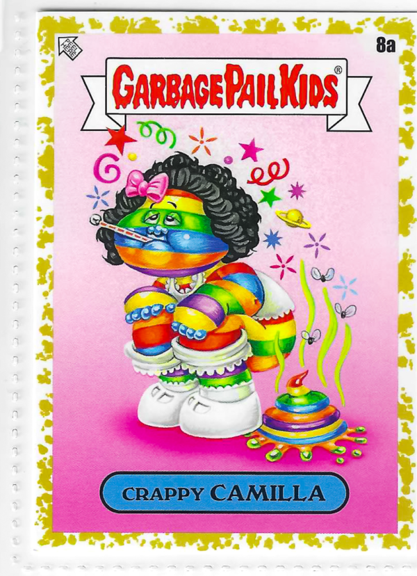 2022 Topps Garbage Pail Kids Book Worms Crappy Camilla Fools Gold #44/50