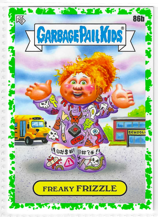 2022 Topps Garbage Pail Kids Book Worms Freaky Frizzle Booger Green #86b