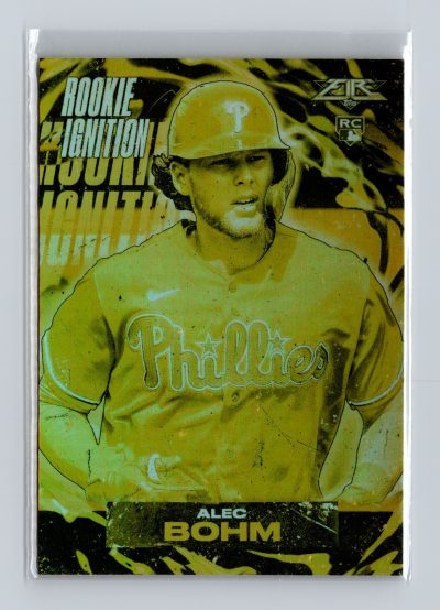 2021 Topps Fire - Rookie Ignition Alec Bohm #RI-4 Gold Minted (RC)