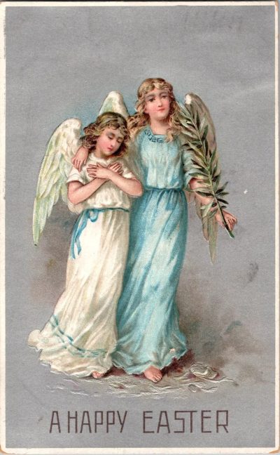 1910 Antique Easter Postcard - Hand Written Message - One 1 Cent Stamp USA