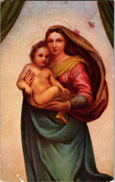 1912 Antique Religious Postcard - Hand Written Message - One 1 Cent Stamp USA