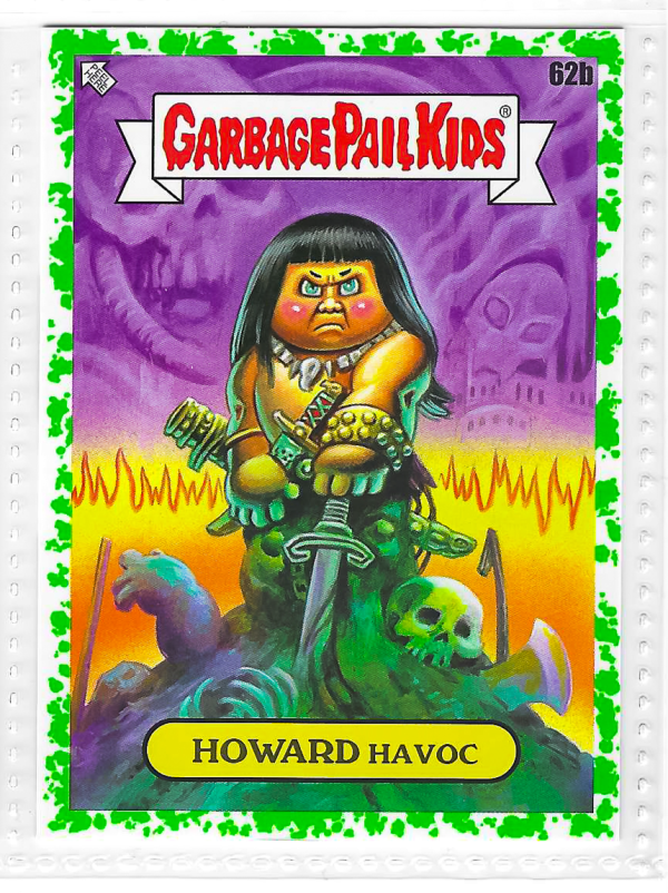2022 Topps Garbage Pail Kids Book Worms Howard Havoc Booger Green #62b