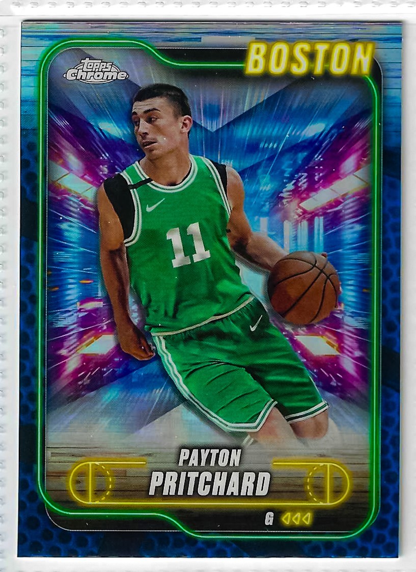 2024-25 Topps Chrome - Payton Pritchard #110 Blue Refractor