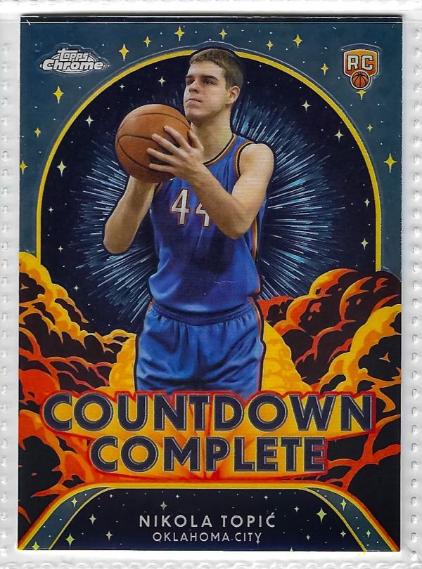 2024-25 Topps Chrome Basketball CC-19 Nikola Topic Countdown Complete RC