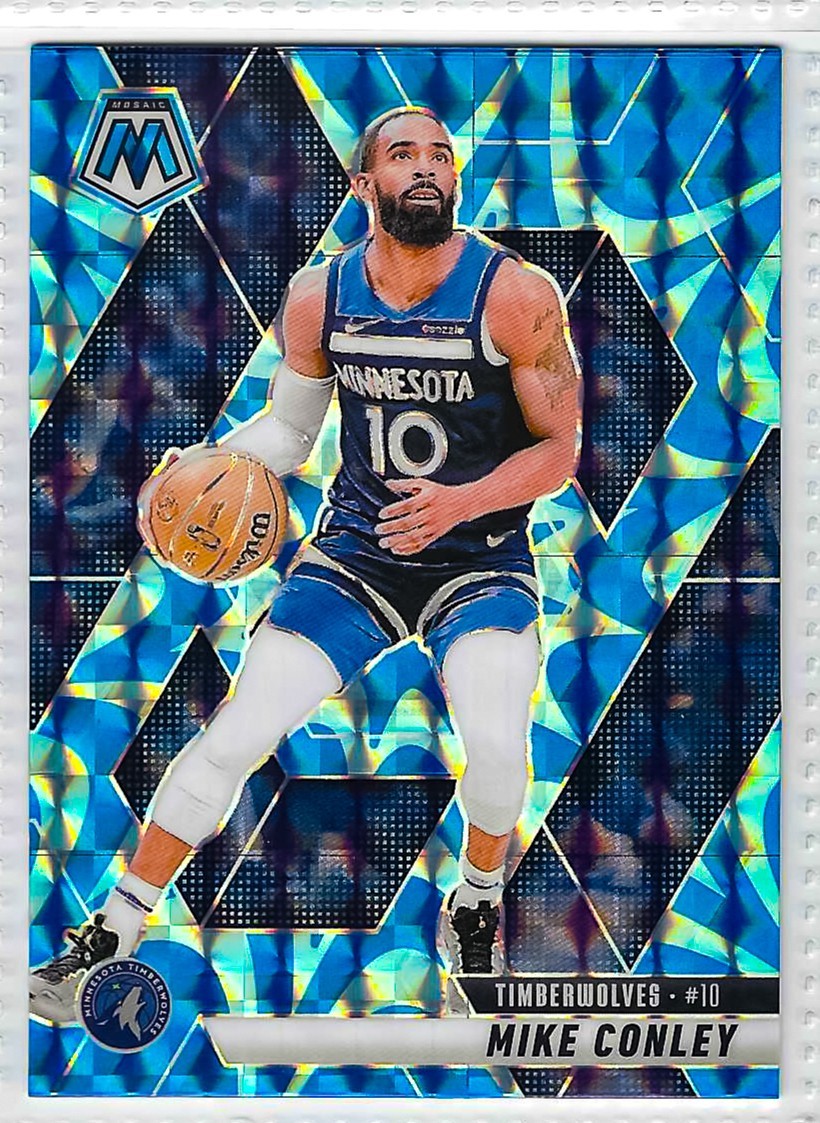 2024-25 Panini Mosaic - Mike Conley #20 Reactive Blue Mosaic Prizm