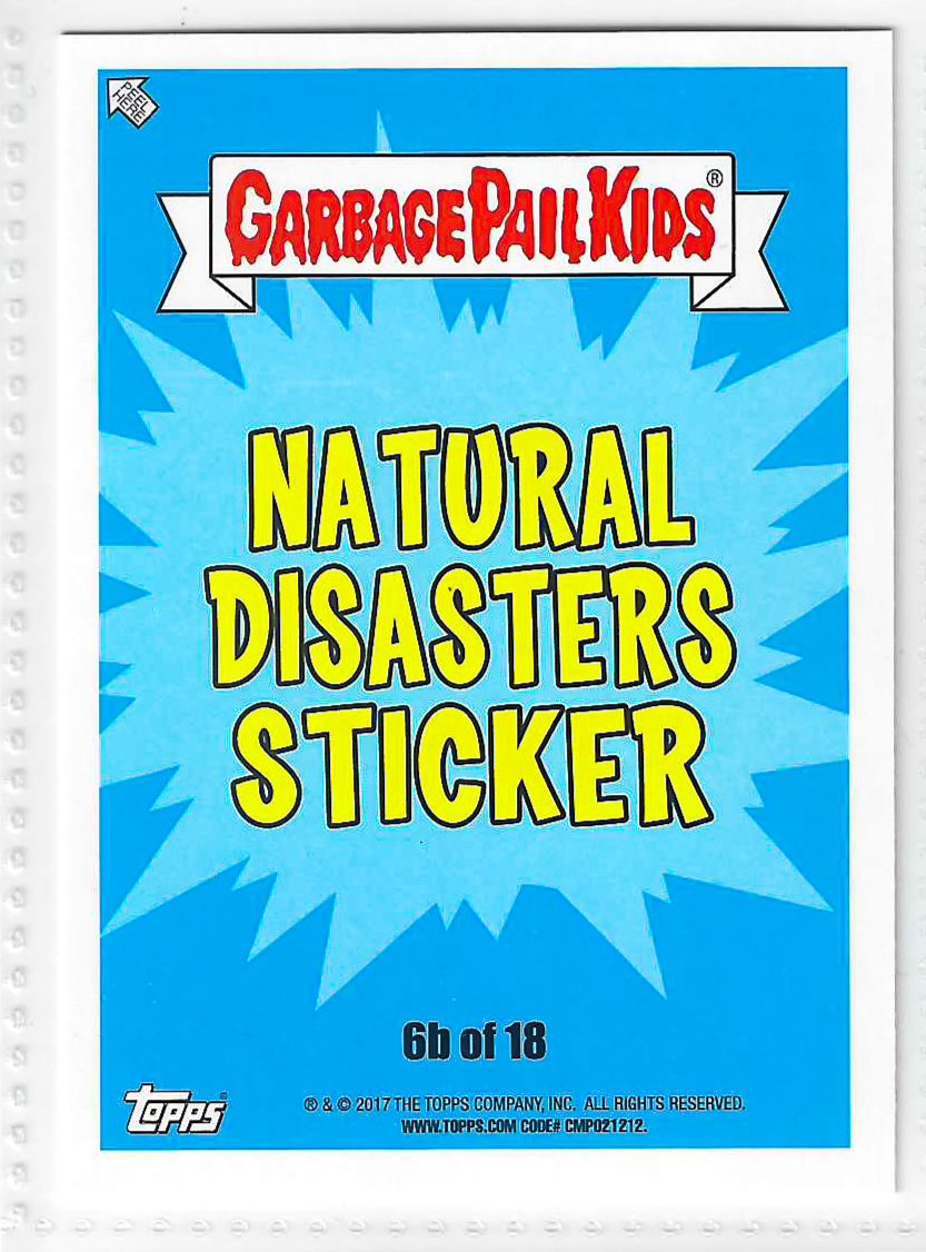 2017 Topps Garbage Pail Kids Adam-Geddon Dehydrated Ted #6b - Image 2