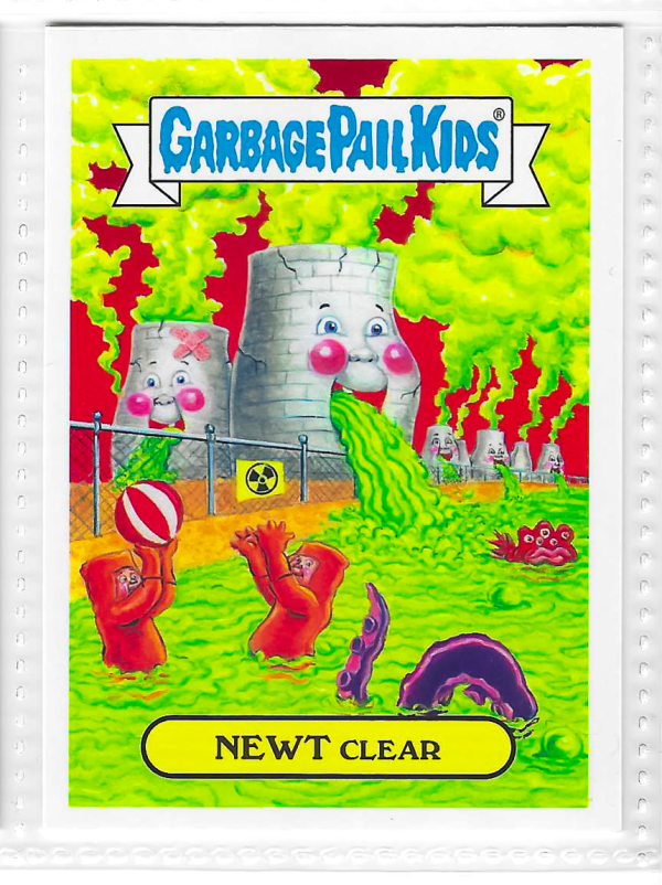 2017 Topps Garbage Pail Kids Adam-Geddon Newt Clear #5a
