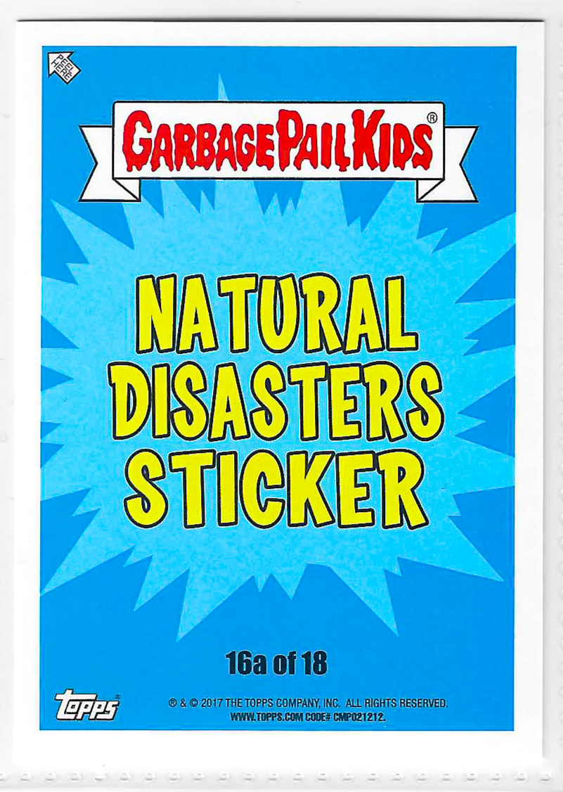 2017 Topps Garbage Pail Kids Adam-Geddon Crashed Ash #16a - Image 2