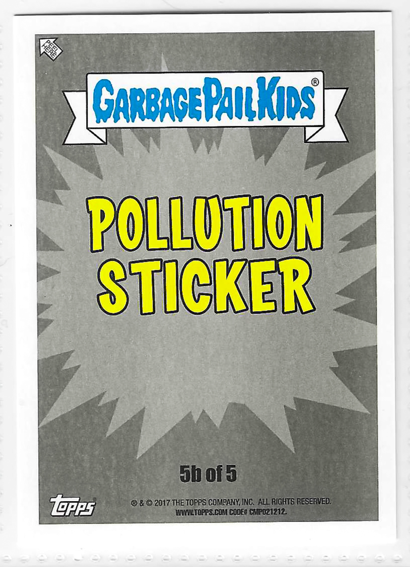 2017 Topps Garbage Pail Kids Adam-Geddon Nuclear Pow Earl #5b - Image 2