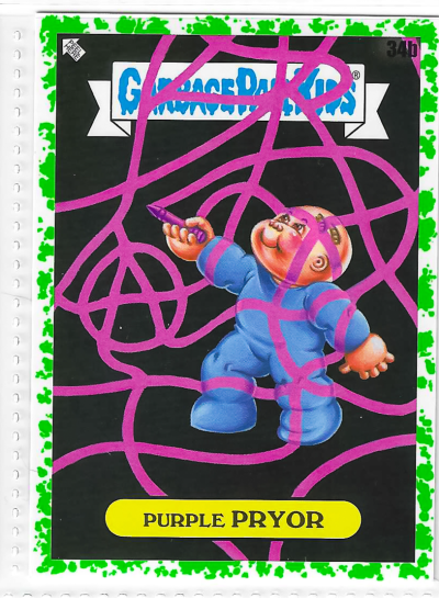 2022 Topps Garbage Pail Kids Book Worms Purple Pryor Booger Green #34b