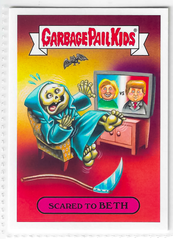 2017 Topps Garbage Pail Kids Adam-Geddon Scared to Beth #1b
