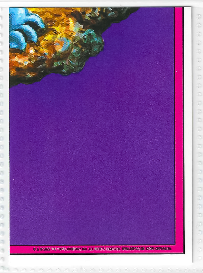 2022 Topps Garbage Pail Kids Book Worms Too Hot Tom Booger Green #99a - Image 2