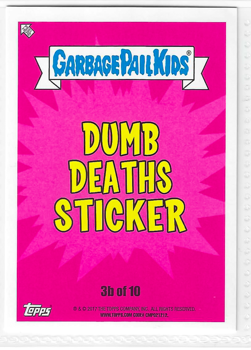 2017 Topps Garbage Pail Kids Adam-Geddon Cosplay Jay #3b - Image 2