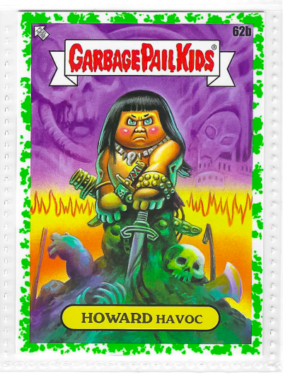 2022 Topps Garbage Pail Kids Book Worms Howard Havoc Booger Green #62b