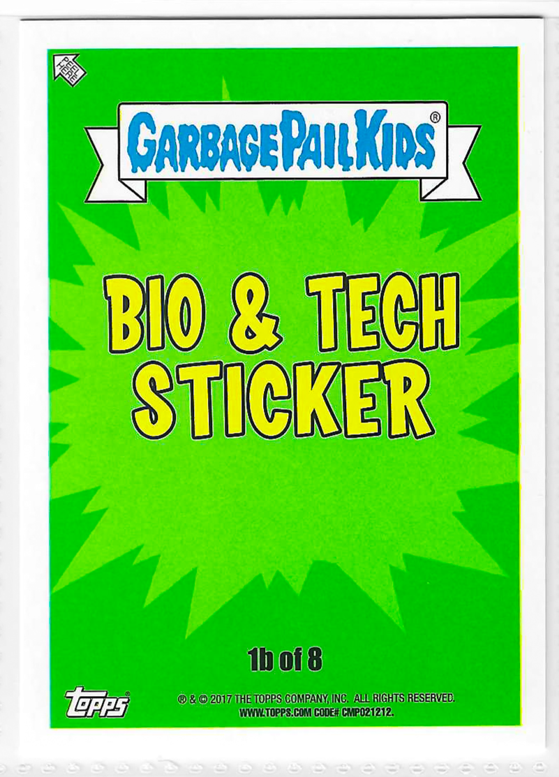 2017 Topps Garbage Pail Kids Adam-Geddon Ethan Foam #1b - Image 2