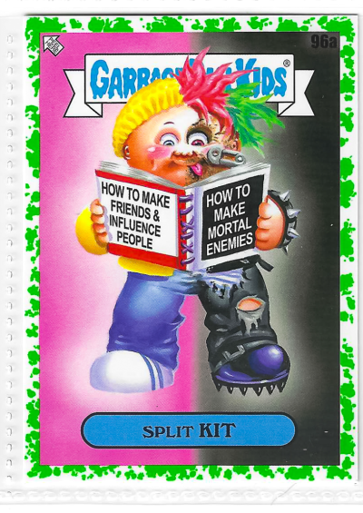2022 Topps Garbage Pail Kids Book Worms Split Kit Booger Green #96a