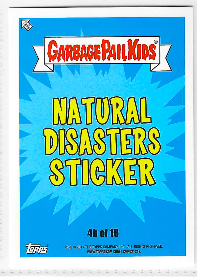 2017 Topps Garbage Pail Kids Adam-Geddon Dee Hydrated #4b - Image 2