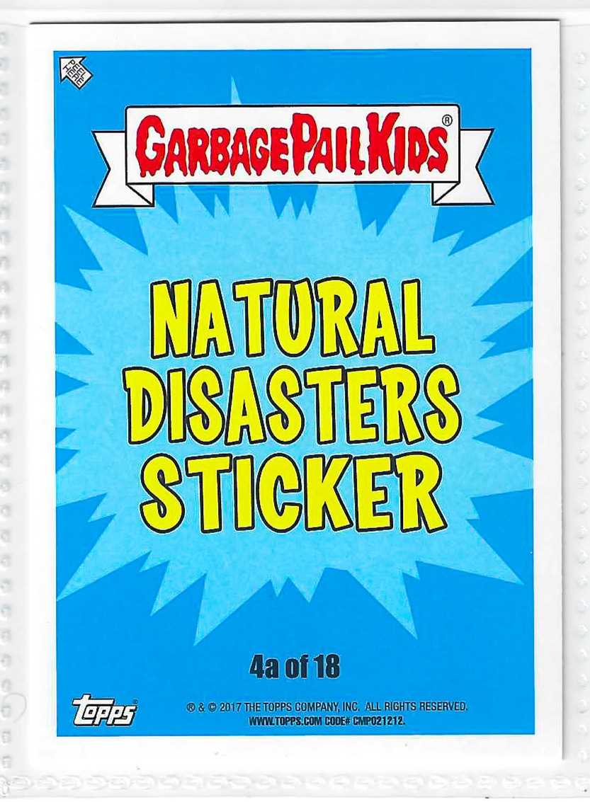 2017 Topps Garbage Pail Kids Adam-Geddon Raina Drought #4a - Image 2
