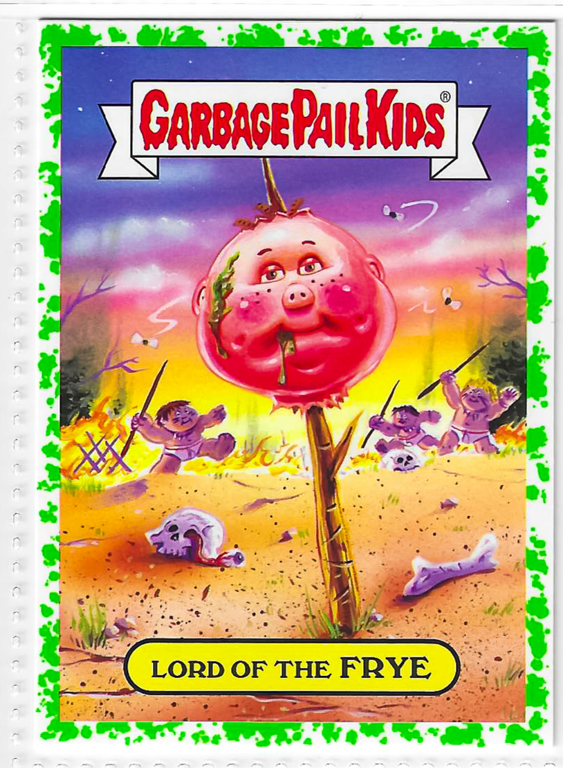 2017 Topps Garbage Pail Kids Adam-Geddon Lord of the Frye Green #7b