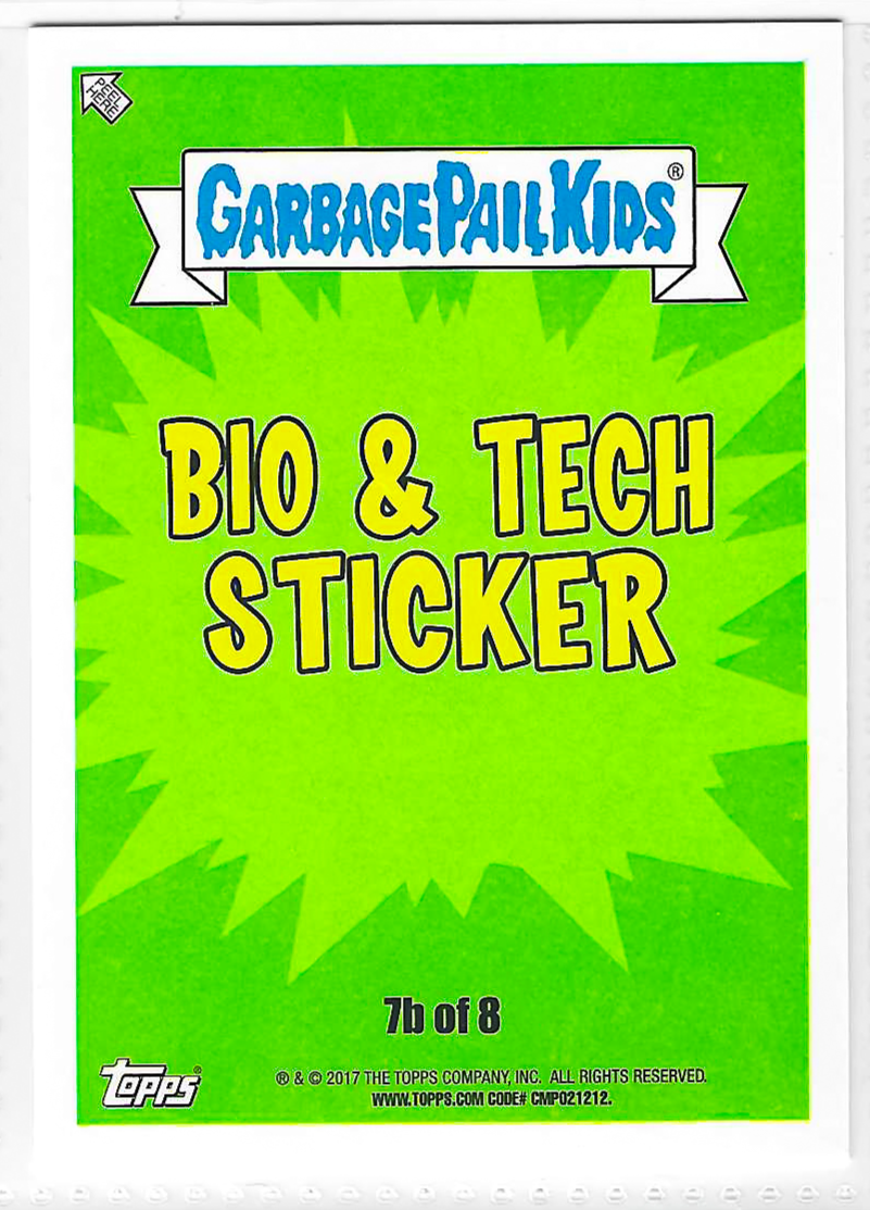 2017 Topps Garbage Pail Kids Adam-Geddon Lord of the Frye Green #7b - Image 2
