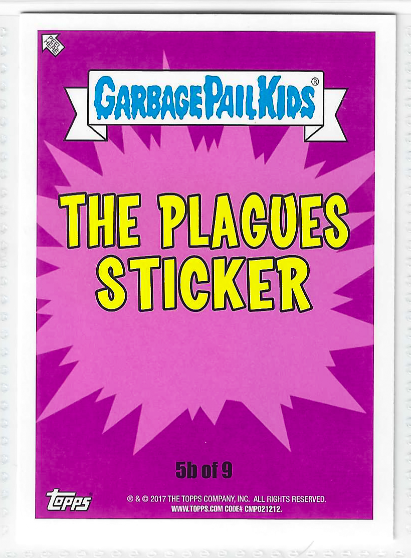 2017 Topps Garbage Pail Kids Adam-Geddon Croakin' Colin #5b - Image 2