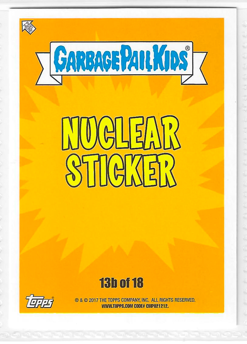 2017 Topps Garbage Pail Kids Adam-Geddon Fallout Boyd #13b - Image 2
