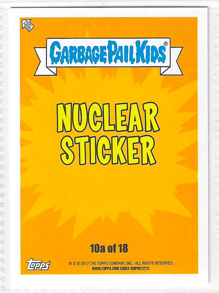 2017 Topps Garbage Pail Kids Adam-Geddon Sunny Glasses #10a - Image 2