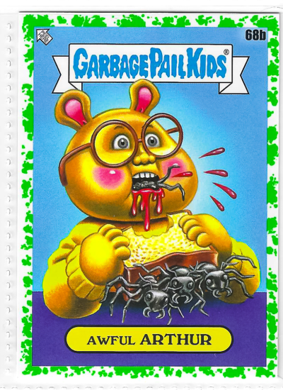 2022 Topps Garbage Pail Kids Book Worms Awful Arthur Booger Green #68b
