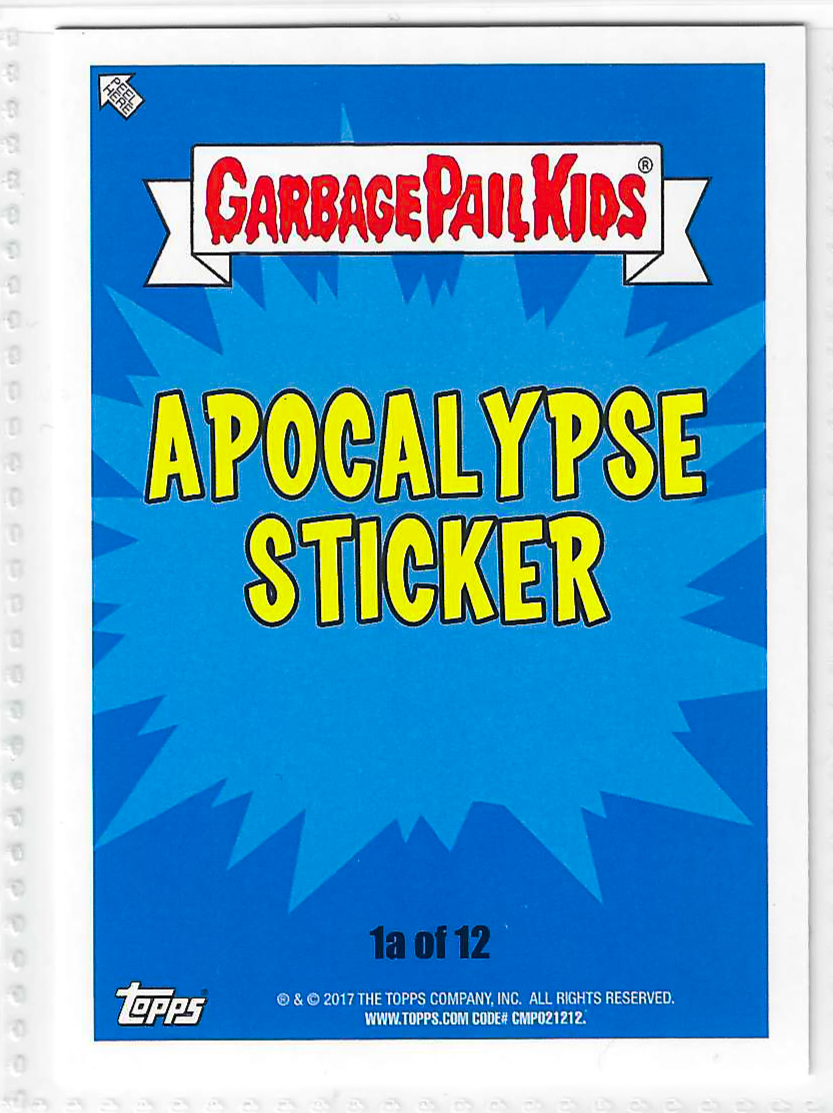 2017 Topps Garbage Pail Kids Adam-Geddon May N. Calendar #1a - Image 2
