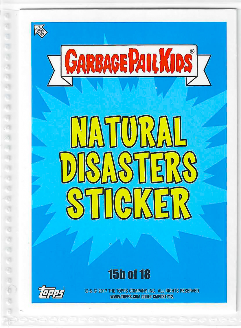 2017 Topps Garbage Pail Kids Adam-Geddon Aster-Oid Shower #15b - Image 2