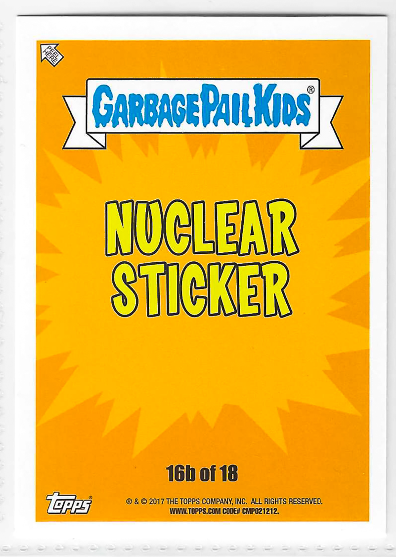 2017 Topps Garbage Pail Kids Adam-Geddon Don't Push Mia #16b - Image 2