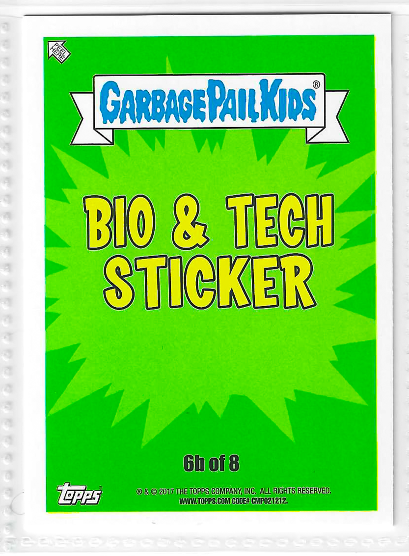 2017 Topps Garbage Pail Kids Adam-Geddon Strike Mike #6b - Image 2