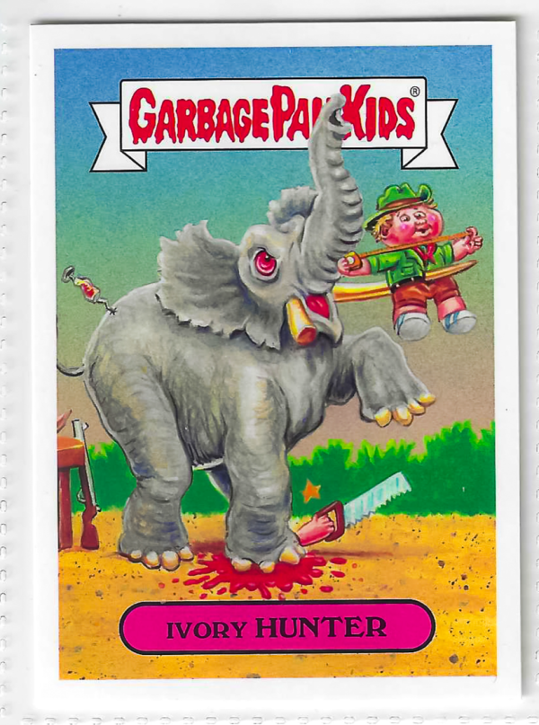 2017 Topps Garbage Pail Kids Adam-Geddon Ivory Hunter #10a