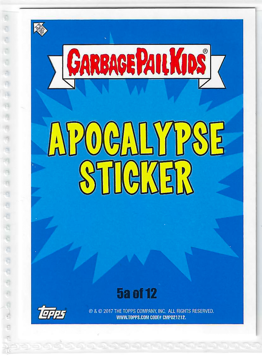 2017 Topps Garbage Pail Kids Adam-Geddon Nasty Noah #5a - Image 2