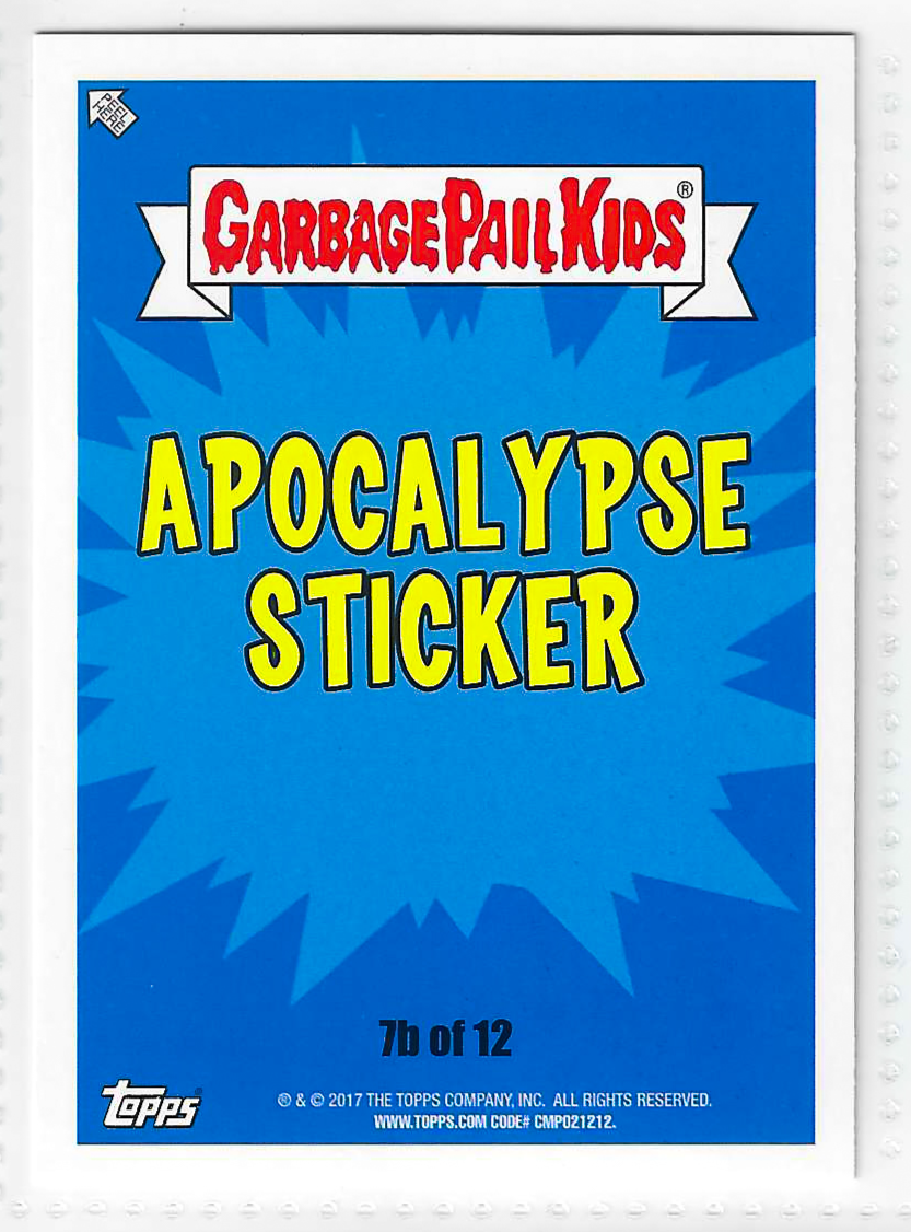 2017 Topps Garbage Pail Kids Adam-Geddon Apocalyptic Ric #7b - Image 2