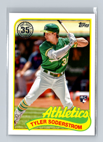 2024 Topps Series 1 - 1989 Topps Baseball Tyler Soderstrom #89B-100 (RC)